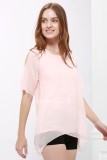 Fairy Style Flowing Texture Chiffon Blouse For Women