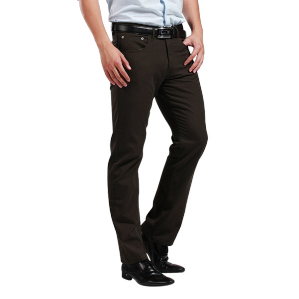 Brand Men's Pants Men Jeans Straight Pants Trouser 100% Cotton Canvas Vintage Fit Leg High Quality Rivet Europe Size #3301Raw