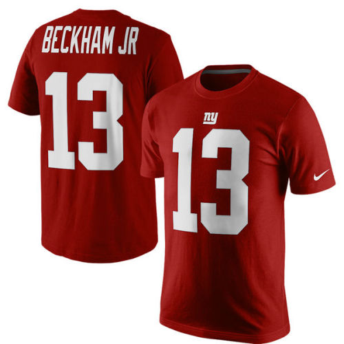 Men's New York Giants Odell Beckham Jr Nike Red Player Pride Name & Number T-Shirt