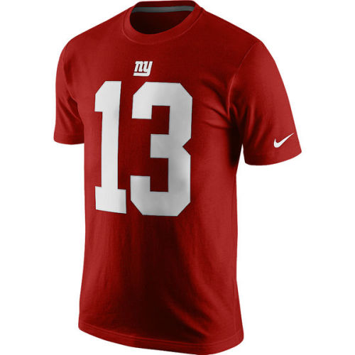 Men's New York Giants Odell Beckham Jr Nike Red Player Pride Name & Number T-Shirt