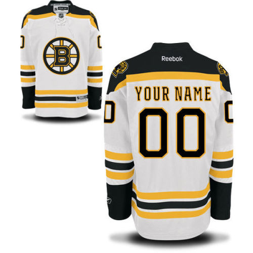 Reebok Boston Bruins Men's Premier Away Custom Jersey - White