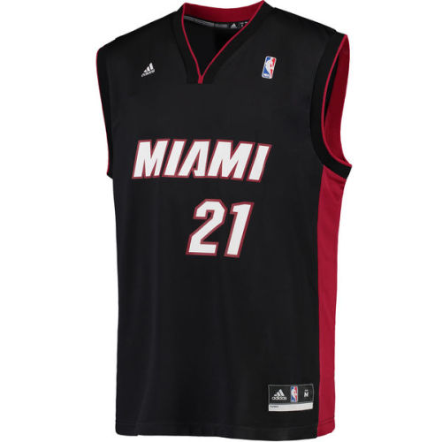 Hassan Whiteside Miami Heat adidas Road Replica Jersey - Black