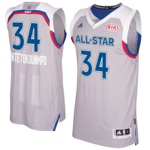 Giannis Antetokounmpo adidas 2017 NBA All-Star Game East Swingman Jersey - Gray
