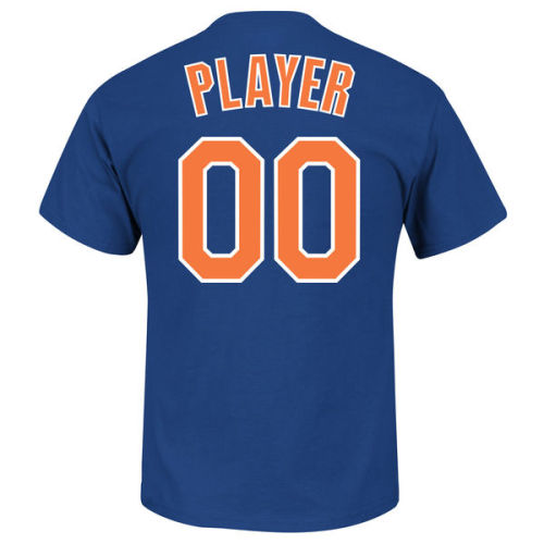 Men's New York Mets Majestic Royal Custom Roster Name & Number T-Shirt