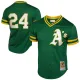 Men's Oakland Athletics Rickey Henderson Mitchell & Ness Green 1991 Cooperstown Mesh Batting Practice Jersey