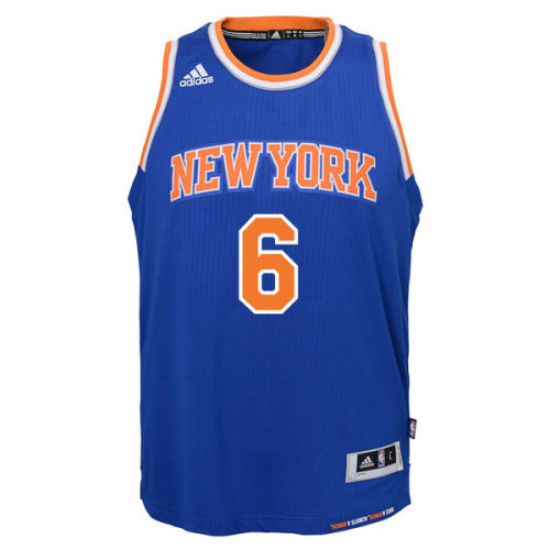 Kristaps Porzingis New York Knicks adidas Youth Road 2014-2015 Swingman Jersey - Blue