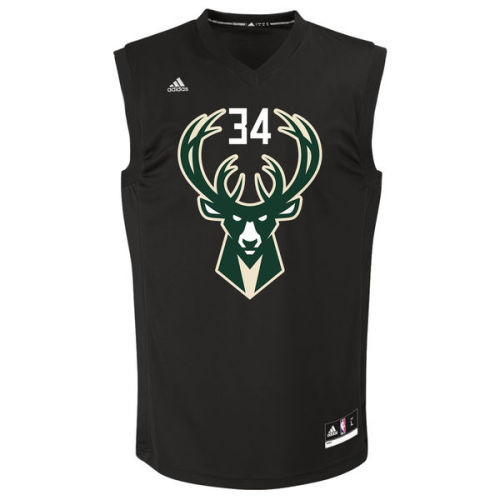 Giannis Antetokounmpo Milwaukee Bucks adidas Fashion Replica Jersey - Black