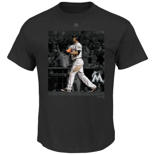 Zoom  Men's Miami Marlins Giancarlo Stanton Majestic Black Heat Of The Moment T-Shirt 1  Men's Miami Marlins Giancarlo Stanton Majestic Black Heat Of The Moment T-Shirt 2 Click image to enlarge Shipping This item ships within one business day. See Shipping Options. Men's Miami Marlins Giancarlo Stanton Majestic Black Heat Of The Moment T-Shir