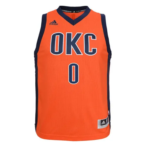 Few Left! Zoom  Russell Westbrook Oklahoma City Thunder adidas Youth Alternate 2014-2015 Swingman Jersey - Orange 1  Russell Westbrook Oklahoma City Thunder adidas Youth Alternate 2014-2015 Swingman Jersey - Orange 2  Russell Westbrook Oklahoma City Thunder adidas Youth Alternate 2014-2015 Swingman Jersey - Orange 3 Click image to enlarge Shipping This item ships within one business day. $4.99 flat rate shipping. See other shipping options. Russell Westbrook Oklahoma City Thunder adidas Youth Alternate 201