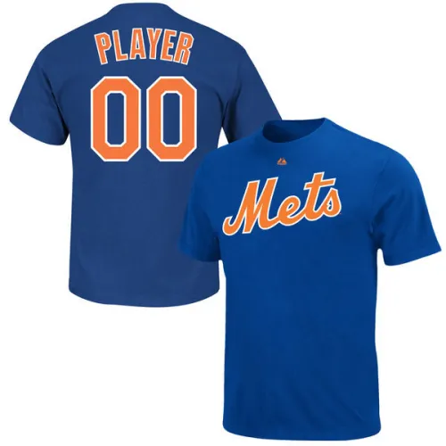 Men's New York Mets Majestic Royal Custom Roster Name & Number T-Shirt