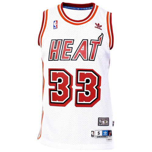 Alonzo Mourning Miami Heat adidas Hardwood Classics Swingman Jersey – White