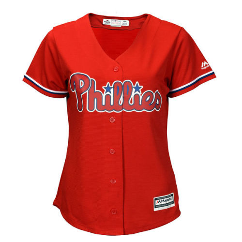 Women's Philadelphia Phillies Majestic Scarlet Cool Base Alternate Jersey