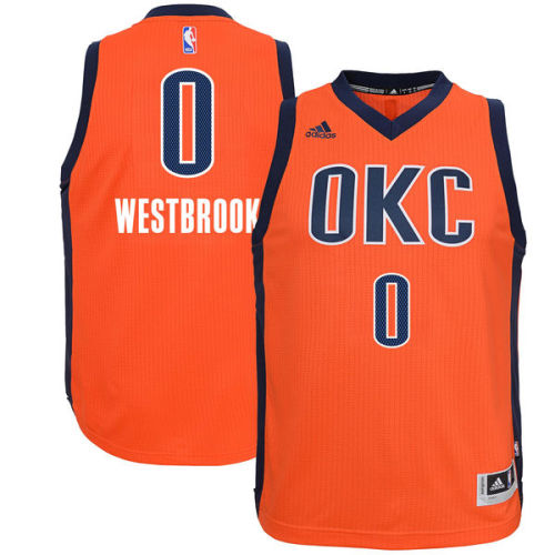 Few Left! Zoom  Russell Westbrook Oklahoma City Thunder adidas Youth Alternate 2014-2015 Swingman Jersey - Orange 1  Russell Westbrook Oklahoma City Thunder adidas Youth Alternate 2014-2015 Swingman Jersey - Orange 2  Russell Westbrook Oklahoma City Thunder adidas Youth Alternate 2014-2015 Swingman Jersey - Orange 3 Click image to enlarge Shipping This item ships within one business day. $4.99 flat rate shipping. See other shipping options. Russell Westbrook Oklahoma City Thunder adidas Youth Alternate 201