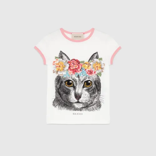 Children's cat print t-shirt