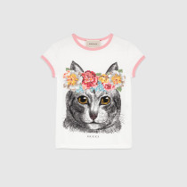 Children's cat print t-shirt