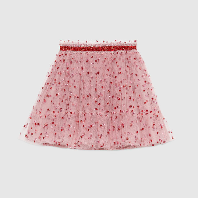 Children's glitter dots tulle skirt