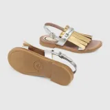 Children's metallic Horsebit sandal