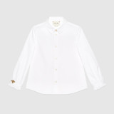 Children's poplin shirt with bee