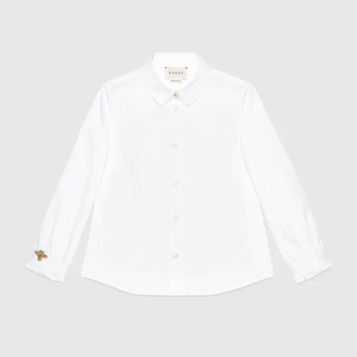Children's poplin shirt with bee