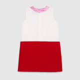 Children's silk dress with bow