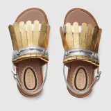 Children's metallic Horsebit sandal