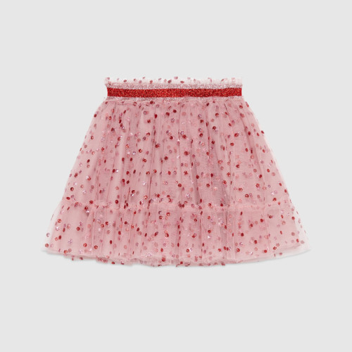 Children's glitter dots tulle skirt