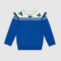 Children's cotton sweater with flowers