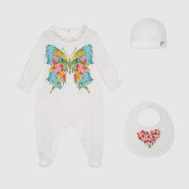 Baby three-piece corsage print gift set