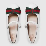 Children's leather ballet flat with Web