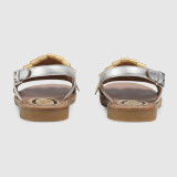 Children's metallic Horsebit sandal