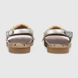 Children's metallic Horsebit sandal