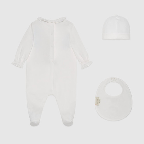 Baby three-piece corsage print gift set
