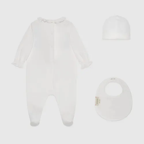 Baby three-piece corsage print gift set