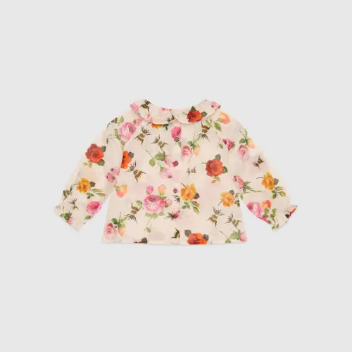Baby roses and bees print shirt