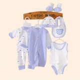 8PCS/Set Newborn Baby Clothes Srt Girl Boy Clothing Set Gifts Layette Unisex Jumpsuit New Born Rompers For Baby Gift