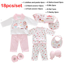 18 Pcs/lot Fashion Newborn Baby gift Sets Infant Clothing Unisex baby boy and girl Suits Baby Outfits For 0-24 Month Wear TZ-005