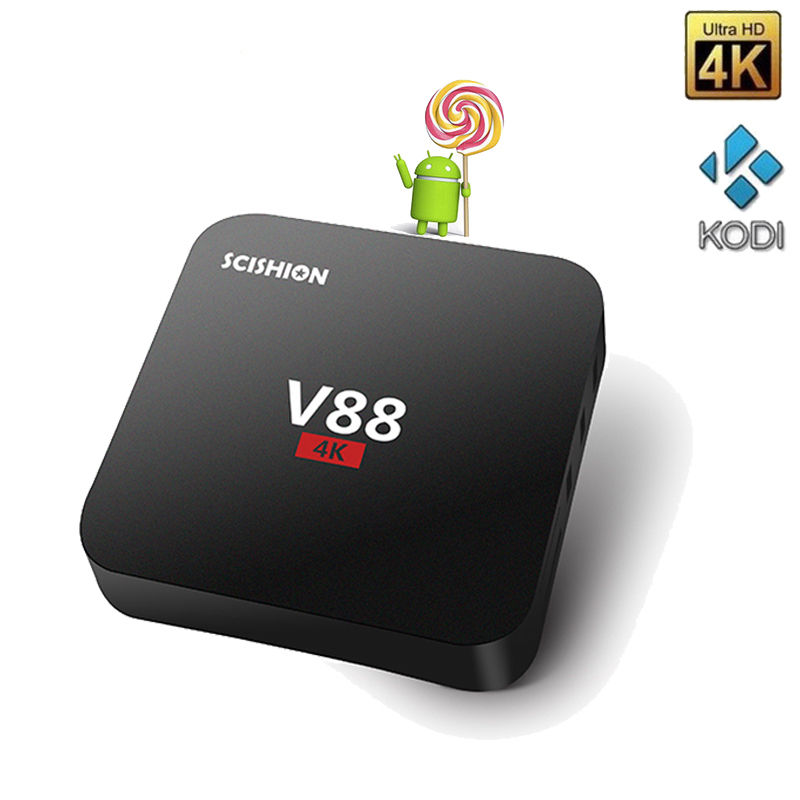 10pcs/lot V88 Android TV BOX Rockchip 3229 Quad Core Android 5.1 1G/8G WiFi 4K* 2K HD Kodi 16.0 Loaded add-ons Media Player