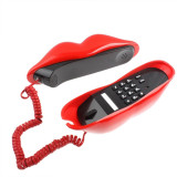 Sexy Red Hot lips Shape Vintage Call ID Household Fixed Telephone Landline High-end For Business Office Home