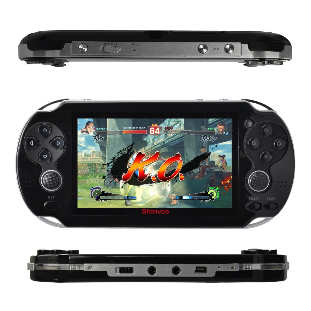 4.3 inch 8G portable game player handheld game console camera video music for gba nes gbc smc smd mini game