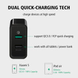 Ugreen Qualcomm Quick Charge 3.0 Dual USB Wall Charger 30W Fast Mobile Phone Charger for Samsung Huawei Xiaomi Quick Charger EU