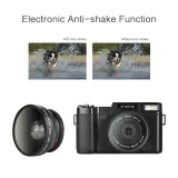Andoer CDR2 Digital Camera Full HD 1080P Video Camera 24MP 4X digital zoom Anti-shake With Flashlight Wide-angle Lens Camcorder