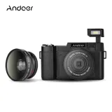 Andoer CDR2 Digital Camera Full HD 1080P Video Camera 24MP 4X digital zoom Anti-shake With Flashlight Wide-angle Lens Camcorder