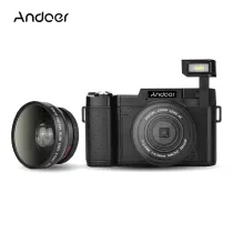 Andoer CDR2 Digital Camera Full HD 1080P Video Camera 24MP 4X digital zoom Anti-shake With Flashlight Wide-angle Lens Camcorder