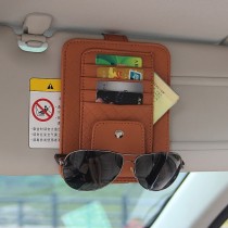 Sun Visor Multifunction PU Car Card Package Holder Glasses Storage Pen Organizer Car Hanging Bag Auto Tidying Accessories Pocket