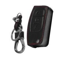 High quality leather key chain ring cover case holder For Ford Focus 2 MK2 fusion accessories