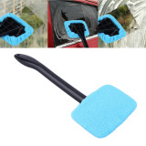 Hot Car Washer Brush Microfiber Window Cleaner Long Handle Dust Car Care Windshield Shine Towel Handy Washable Car Cleaning Tool