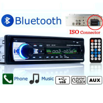In-Dash 1 DIN 12V Car tuner Stereo bluetooth FM Radio MP3 Audio Player USB/SD MMC Port Car radio bluetooth tuner ISO Port