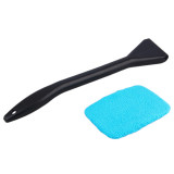 Hot Car Washer Brush Microfiber Window Cleaner Long Handle Dust Car Care Windshield Shine Towel Handy Washable Car Cleaning Tool