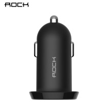 Dual Usb Car Charger Adapter Rock 2 usb Port Led 2.4A Smart Car-charger for Iphone Samsung Phone car charging accessories