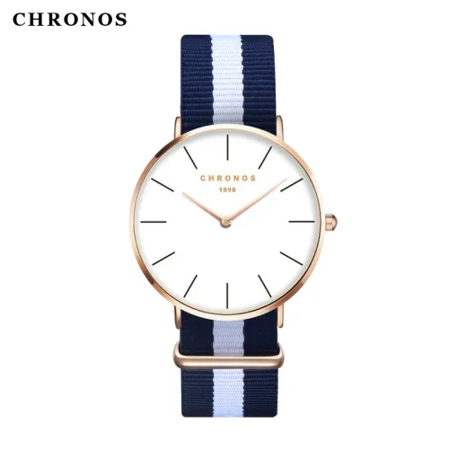 Brand CHRONOS Watches Men Women Fashion Casual Sport Clock Classical Nylon Male Quartz Wrist Watch Relogio Masculino Feminino